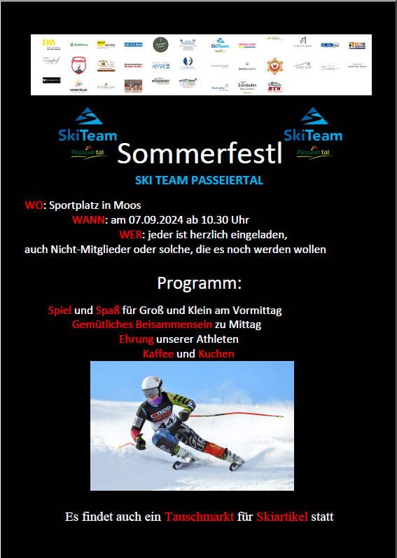 Flyer-Skiteam-Sommerfestl 2024